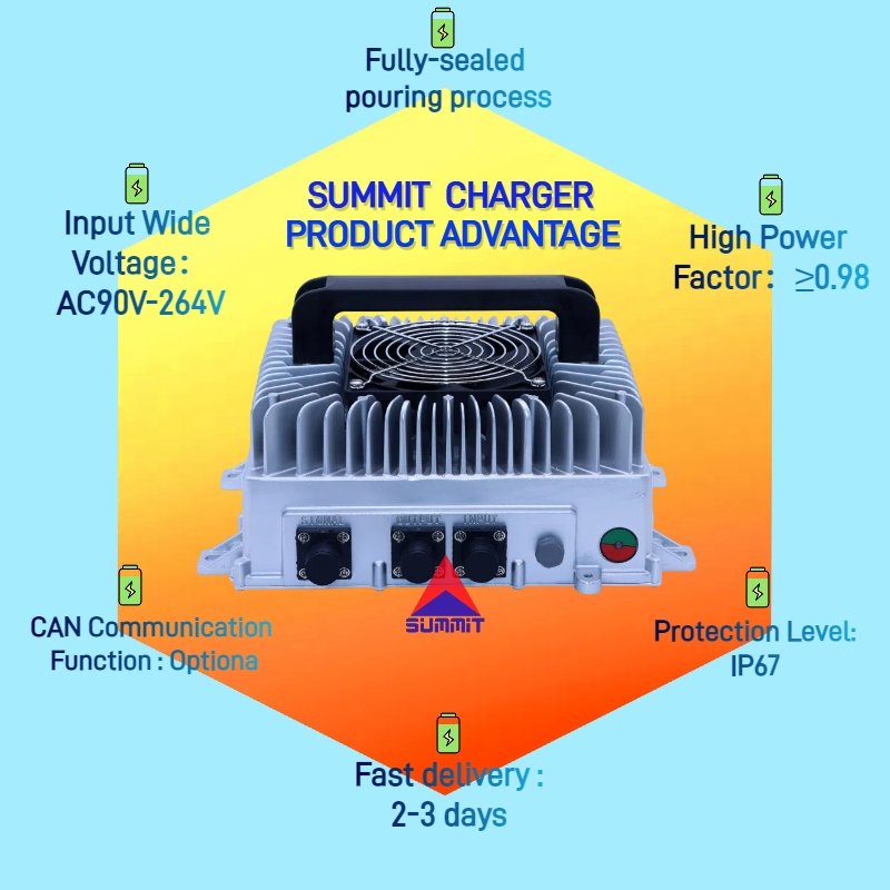 Electric Ev Car Golf Cart Bus Battery Charger on Board OBC 48V Lithium Battery Charger with CAN BUS